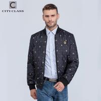17551 Custom 100% Polyester Man Printed Warm Jackets New Model Fashion Slim Fit Blank Quilted Jacket For Men