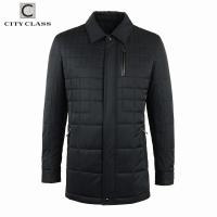 17911 Customized Wholesale Man Stand Collar Black Polyester Jackets New Design Fashion Slim Fit Men Quilted Jacket