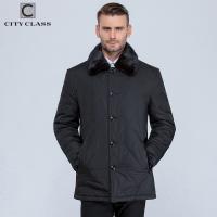 15528 New Model Fashion Man Warm Black Jacket Overcoats High Quality Custom Men Turndown Collar Mink Fur Winter Jackets 