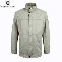 3798 High Class 100% Cotton Plus Size 3xl-6xl Casual Washed Windbreakers Jackets New Style Custom Men Stand Collar Windb