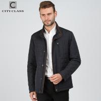 16023 Latest Design Wholesale Man Slim Business Windbreaker Jackets New Style Fashion Blue Men Zipper Windproof Quilted 